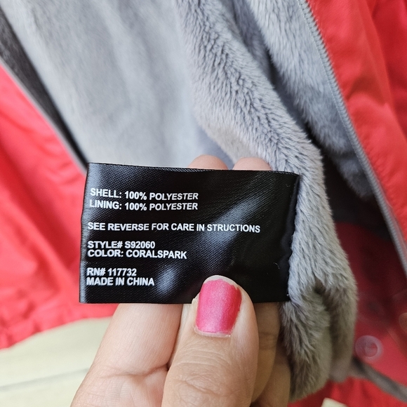 Zeroxposur fleece-lined water resistant jacket in Coral Spark large FLAWED - Picture 14 of 15